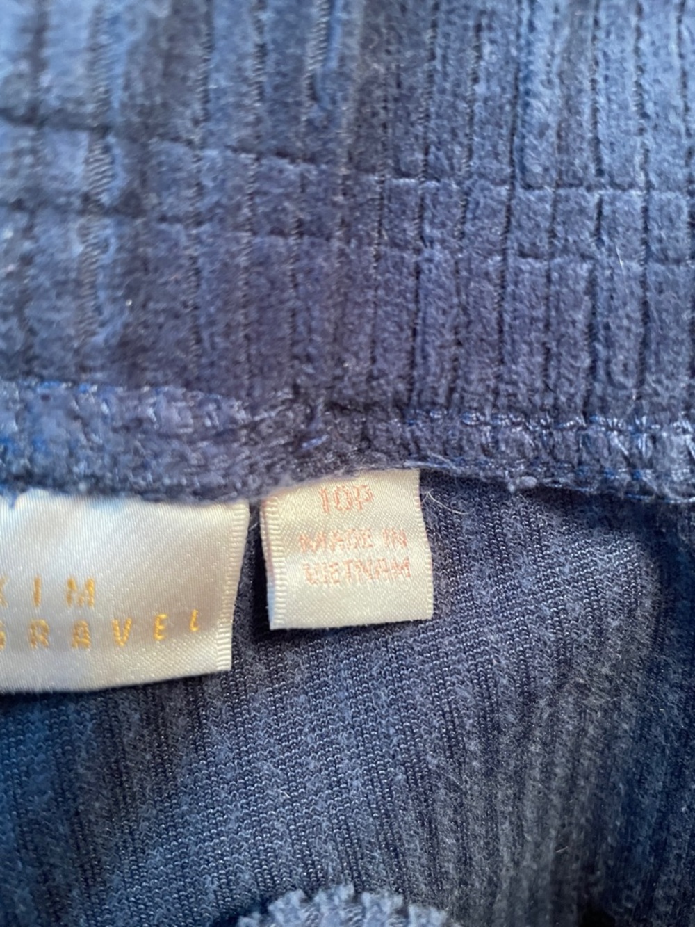 Belle by Kim Gravel Corduroy Slim Pants in Blue - Picture 3 of 11